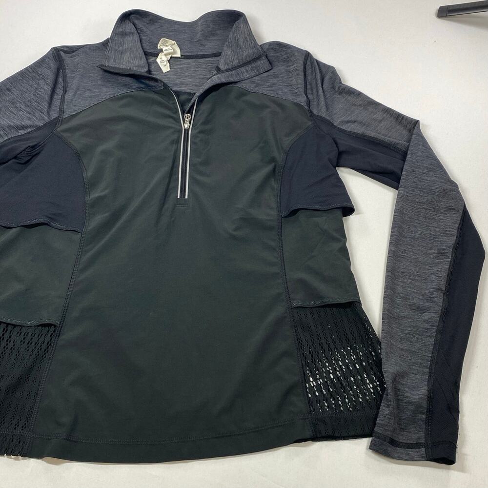 Lululemon Sunrunner Hybrid Half‑Zip Pullover Women’s 10 – Black/Gray